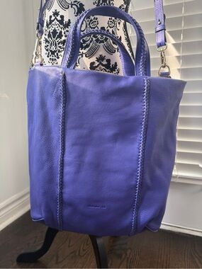 Christopher.Kon Purple Leather Women's Hobo Bag with adjustable strap